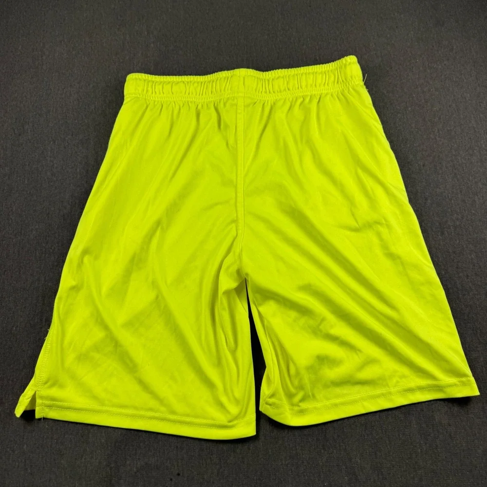 Athletic Works Boys XL 14-16 Activewear Set Grey Shirt Neon Yellow Shorts 2pc